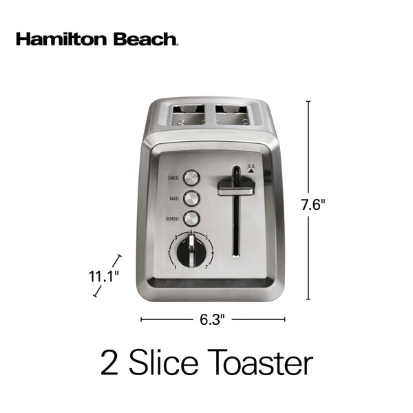  2 Slice Extra-Wide Slot Toaster Chrome